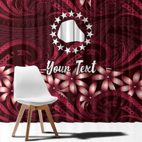 Personalised Cook Islands Mangaia Window Curtain Tiare Maori Polynesian Waves Tattoo