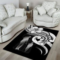 Guam Father's Day Area Rug Chamorro Latte Stone Polynesian Pattern