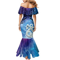 New Zealand Matariki Family Matching Mermaid Dress and Hawaiian Shirt Aotearoa Maori New Year Manaia Galaxy Vibes LT14 - Polynesian Pride