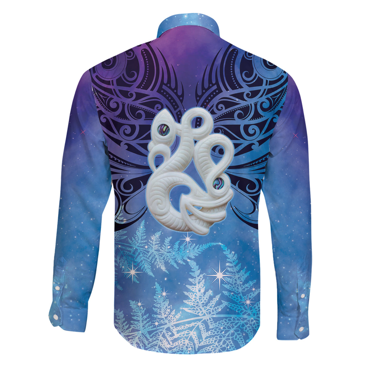 New Zealand Matariki Family Matching Off Shoulder Short Dress and Hawaiian Shirt Aotearoa Maori New Year Manaia Galaxy Vibes LT14 - Polynesian Pride
