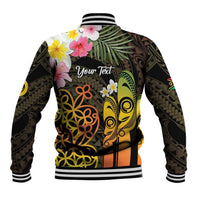 Personalised Vanuatu Independence Day Baseball Jacket Carving Drum Sand Drawing Turtle