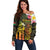 Personalised Vanuatu Independence Day Off Shoulder Sweater Carving Drum Sand Drawing Turtle