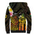 Personalised Vanuatu Independence Day Sherpa Hoodie Carving Drum Sand Drawing Turtle