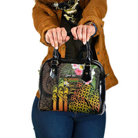 Personalised Vanuatu Independence Day Shoulder Handbag Carving Drum Sand Drawing Turtle