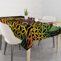 Personalised Vanuatu Independence Day Tablecloth Carving Drum Sand Drawing Turtle