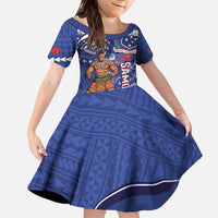Samoa Independence Day Family Matching Off Shoulder Maxi Dress and Hawaiian Shirt 1962 Proud Samoan Warrior