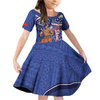 Samoa Independence Day Family Matching Off Shoulder Short Dress and Hawaiian Shirt 1962 Proud Samoan Warrior