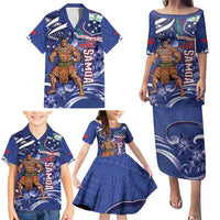 Samoa Independence Day Family Matching Puletasi and Hawaiian Shirt 1962 Proud Samoan Warrior