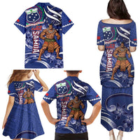 Samoa Independence Day Family Matching Puletasi and Hawaiian Shirt 1962 Proud Samoan Warrior