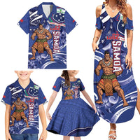Samoa Independence Day Family Matching Summer Maxi Dress and Hawaiian Shirt 1962 Proud Samoan Warrior