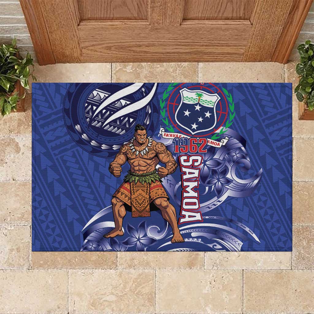 Samoa Independence Day Rubber Doormat 1962 Proud Samoan Warrior