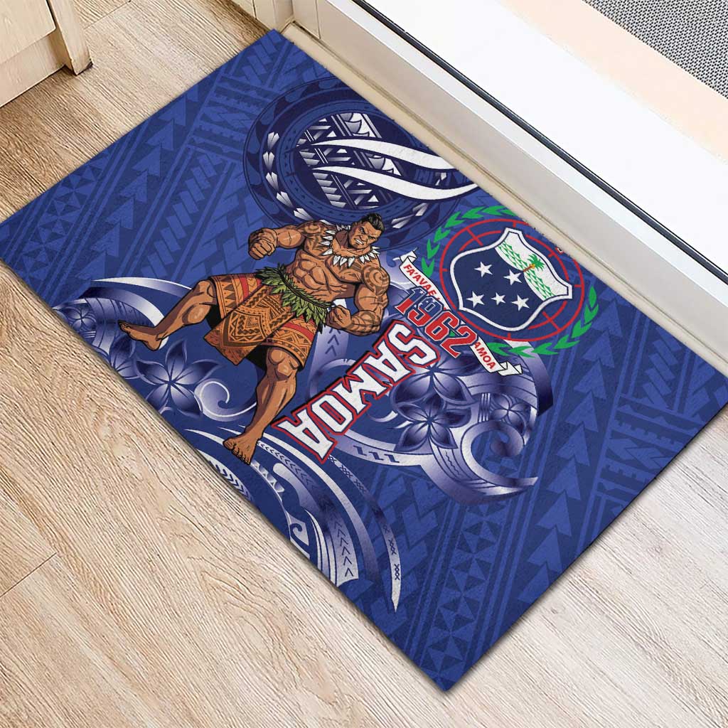 Samoa Independence Day Rubber Doormat 1962 Proud Samoan Warrior