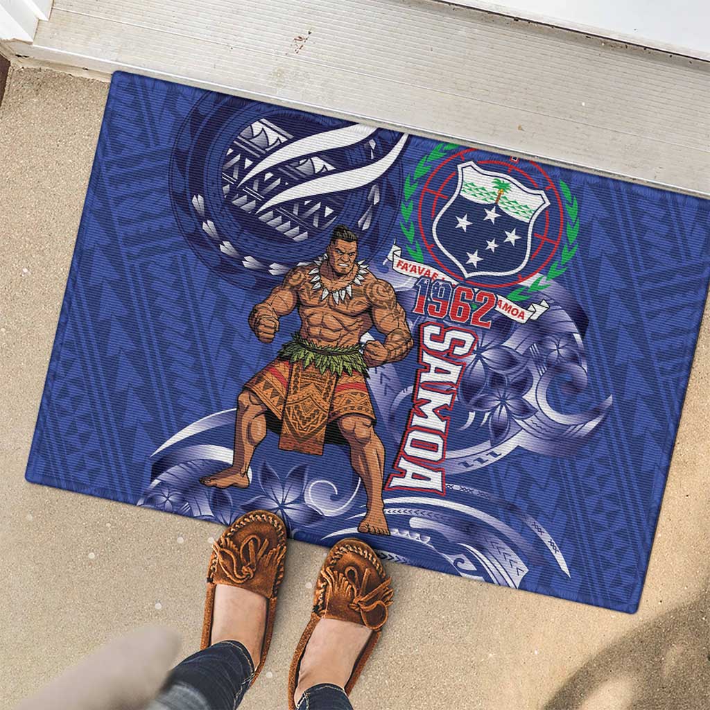 Samoa Independence Day Rubber Doormat 1962 Proud Samoan Warrior