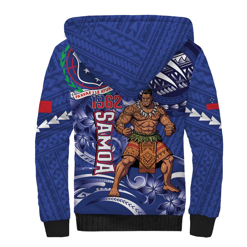 Samoa Independence Day Sherpa Hoodie 1962 Proud Samoan Warrior