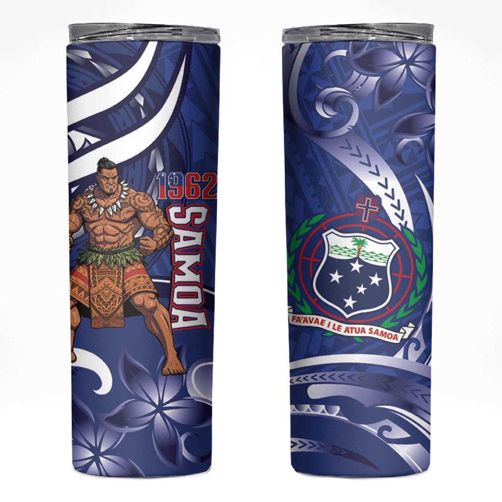 Samoa Independence Day Skinny Tumbler 1962 Proud Samoan Warrior