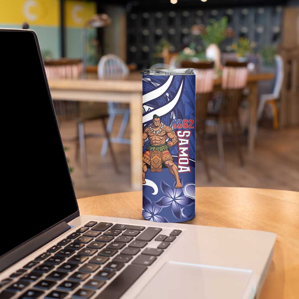 Samoa Independence Day Skinny Tumbler 1962 Proud Samoan Warrior