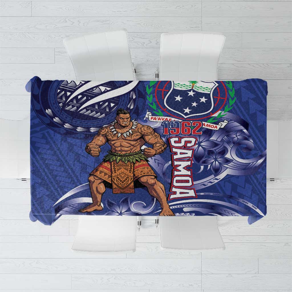 Samoa Independence Day Tablecloth 1962 Proud Samoan Warrior
