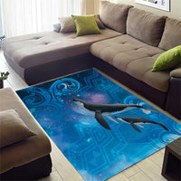 Paikea New Zealand Matariki Area Rug Humpback Whale Taniko Motifs Ocean Vibes