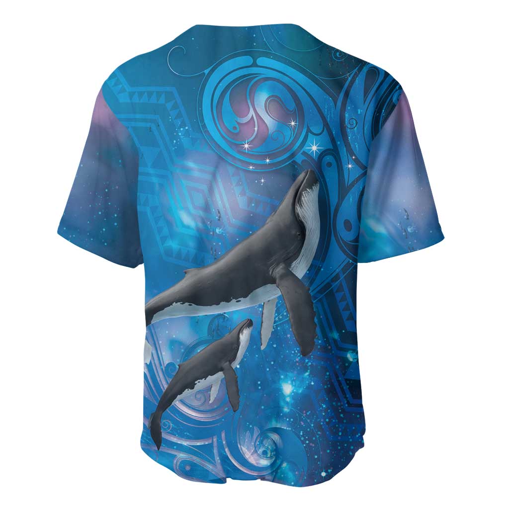 Paikea New Zealand Matariki Baseball Jersey Humpback Whale Taniko Motifs Ocean Vibes