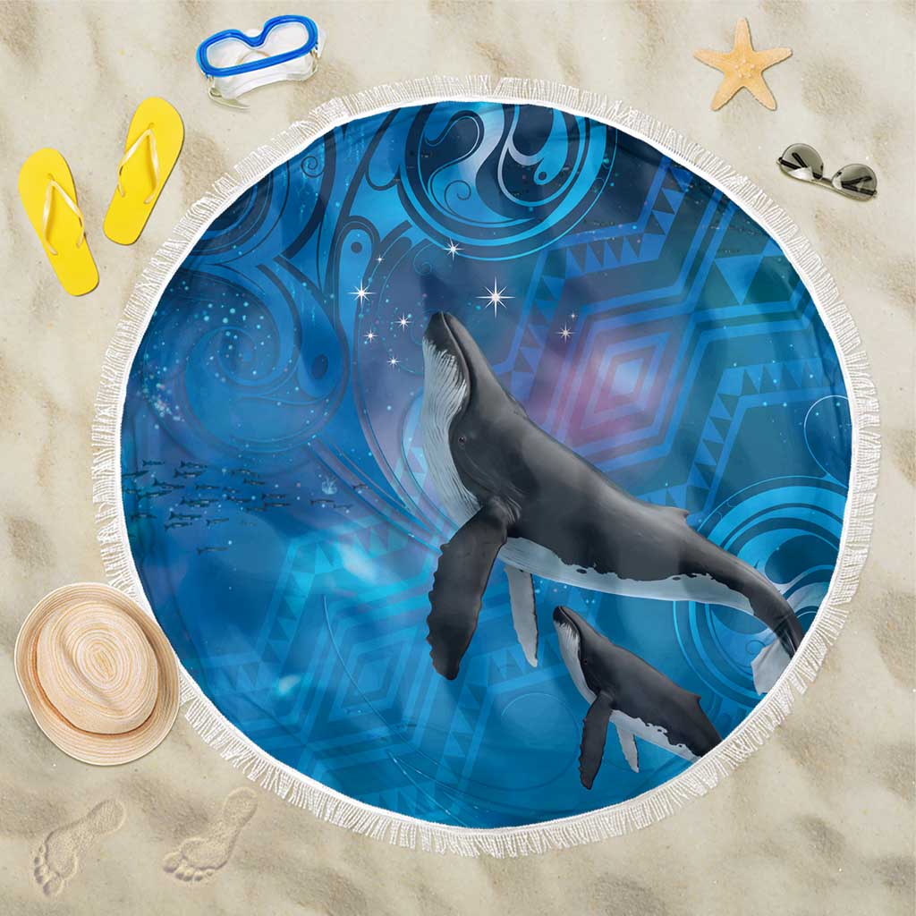 Paikea New Zealand Matariki Beach Blanket Humpback Whale Taniko Motifs Ocean Vibes
