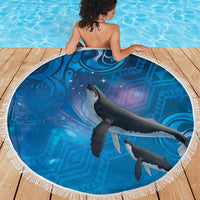 Paikea New Zealand Matariki Beach Blanket Humpback Whale Taniko Motifs Ocean Vibes