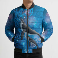 Paikea New Zealand Matariki Bomber Puffer Jacket Humpback Whale Taniko Motifs Ocean Vibes