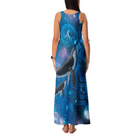 Paikea New Zealand Matariki Family Matching Tank Maxi Dress and Hawaiian Shirt Humpback Whale Taniko Motifs Ocean Vibes LT14 - Polynesian Pride