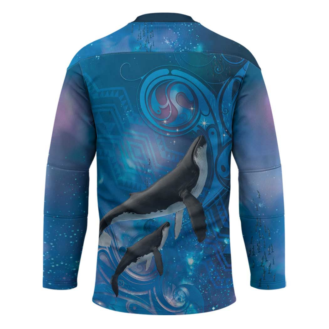 Paikea New Zealand Matariki Hockey Jersey Humpback Whale Taniko Motifs Ocean Vibes