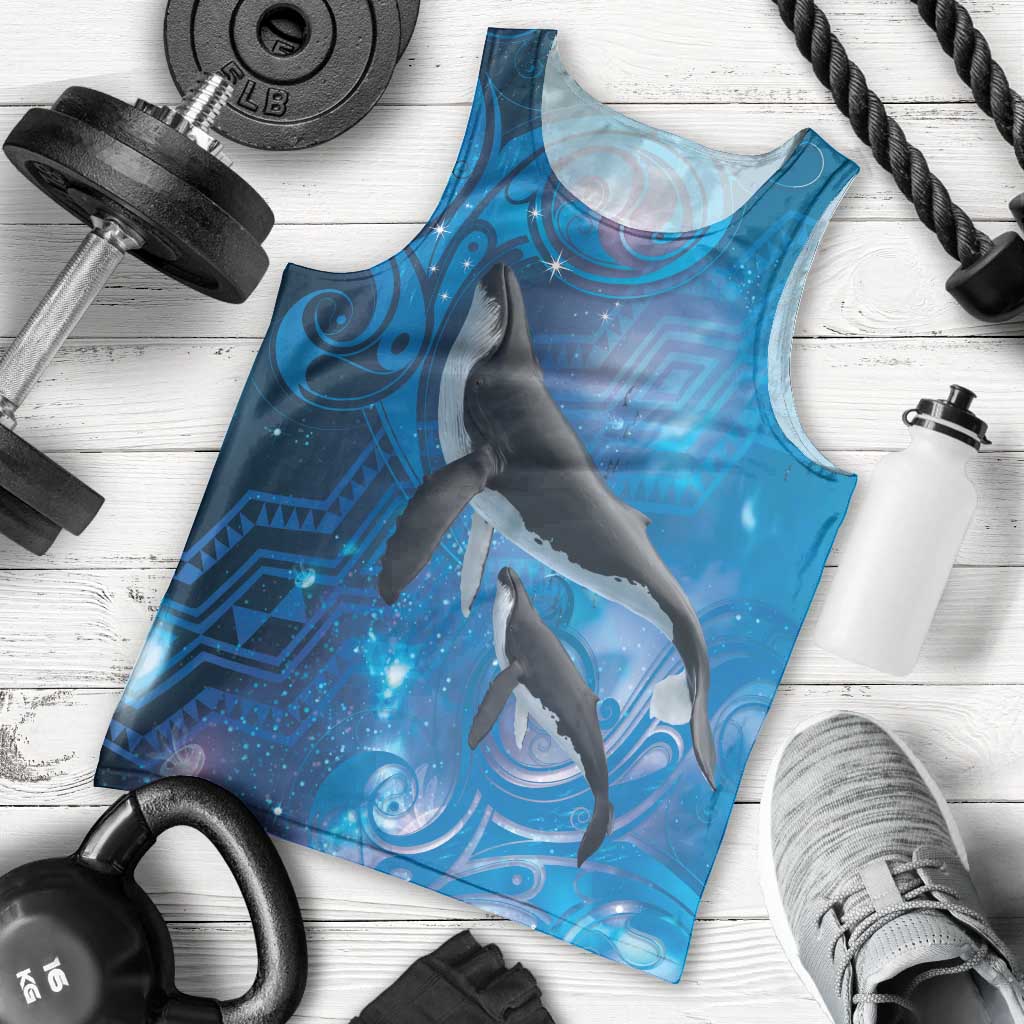 Paikea New Zealand Matariki Men Tank Top Humpback Whale Taniko Motifs Ocean Vibes