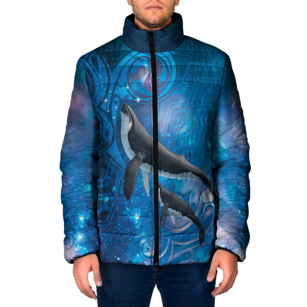 Paikea New Zealand Matariki Padded Jacket Humpback Whale Taniko Motifs Ocean Vibes