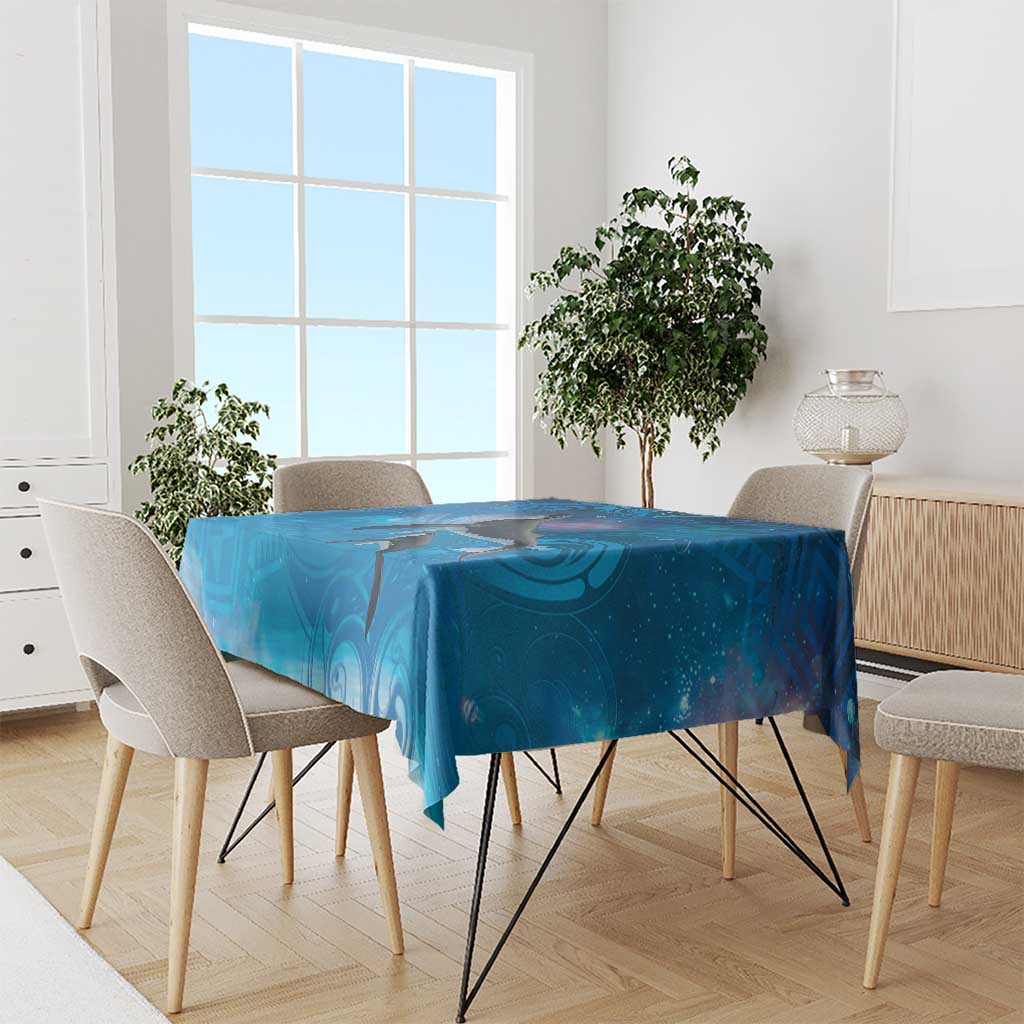 Paikea New Zealand Matariki Tablecloth Humpback Whale Taniko Motifs Ocean Vibes