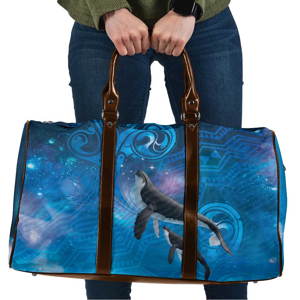 Paikea New Zealand Matariki Travel Bag Humpback Whale Taniko Motifs Ocean Vibes