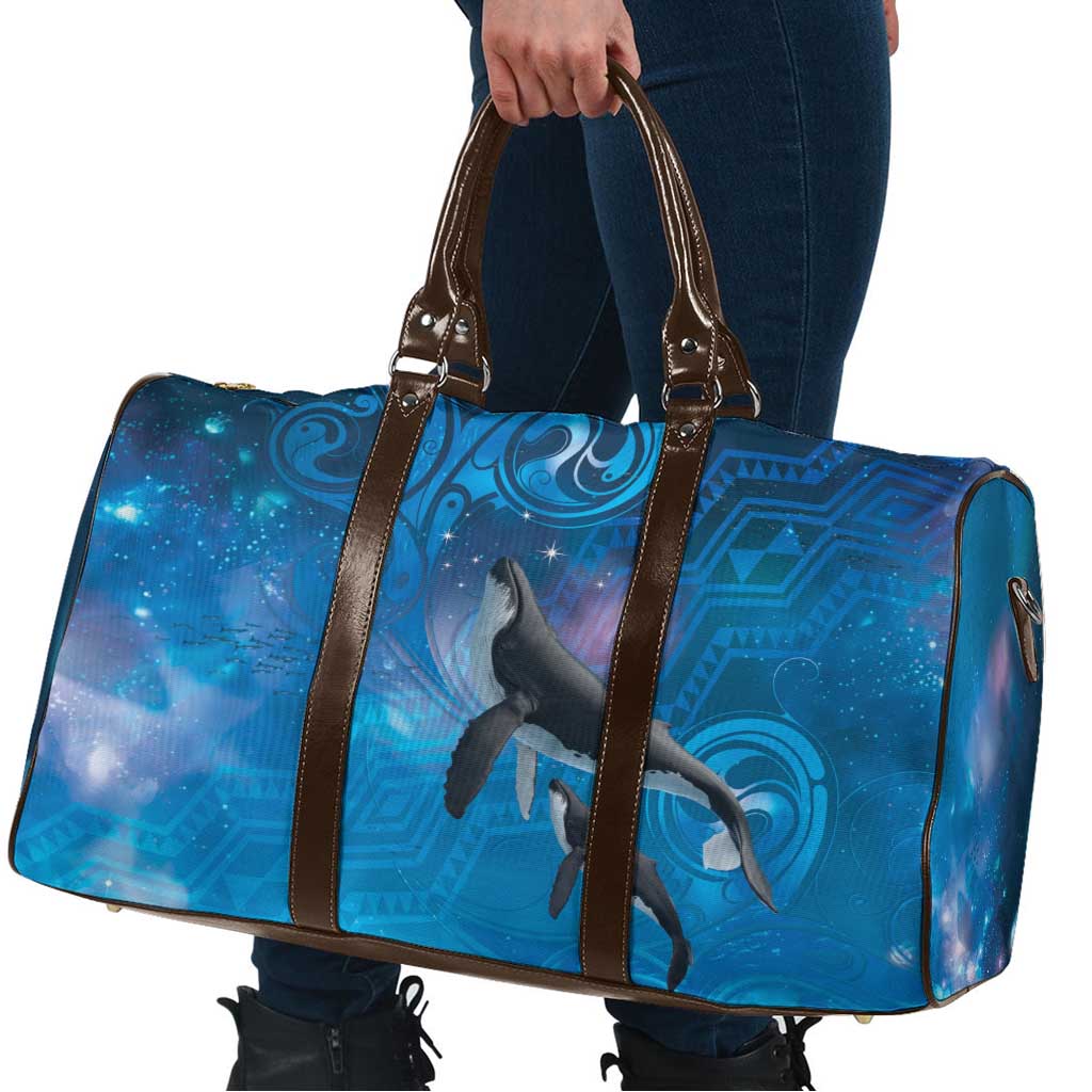 Paikea New Zealand Matariki Travel Bag Humpback Whale Taniko Motifs Ocean Vibes
