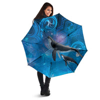Paikea New Zealand Matariki Umbrella Humpback Whale Taniko Motifs Ocean Vibes