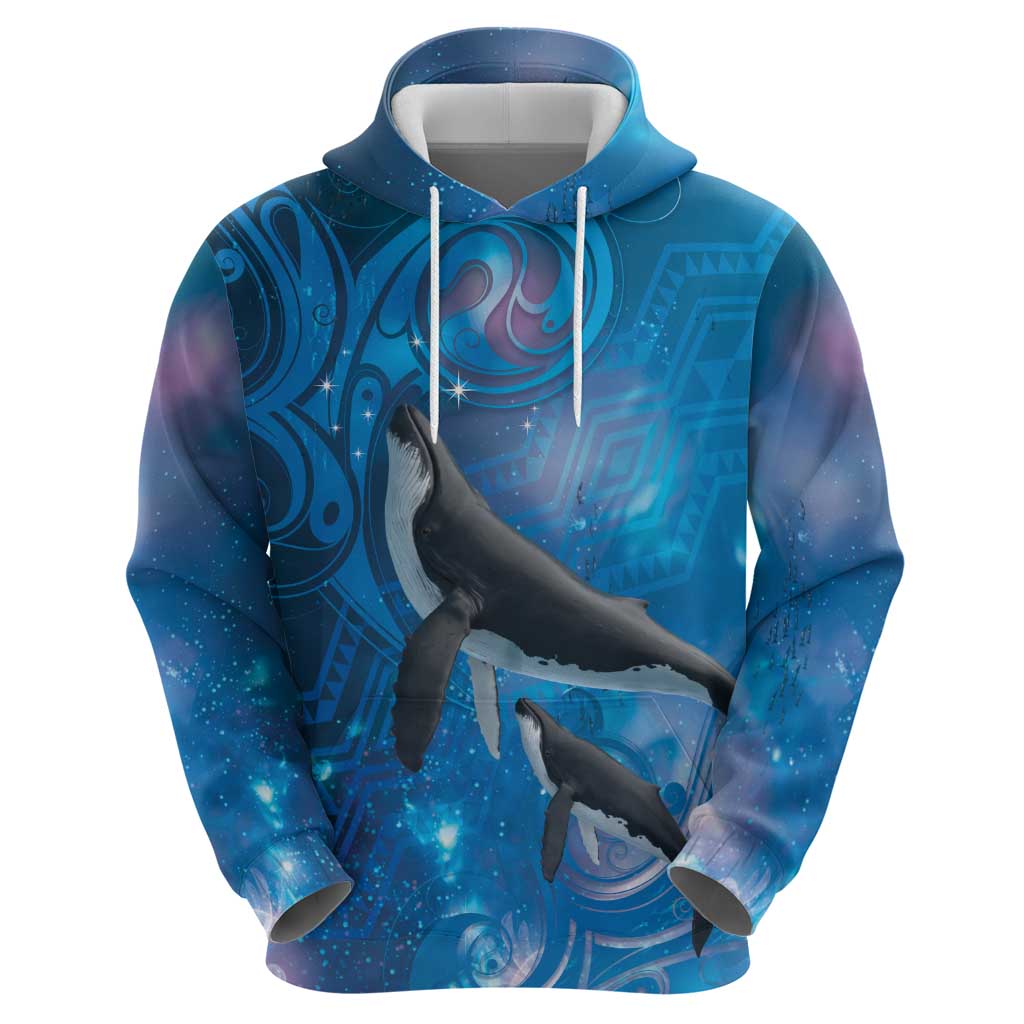 Paikea New Zealand Matariki Zip Hoodie Humpback Whale Taniko Motifs Ocean Vibes