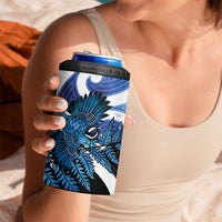 Piwakawaka New Zealand Matariki 4 in 1 Can Cooler Tumbler Maori New Year Silver Fern Blue Galaxy LT14 - Polynesian Pride