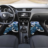 Piwakawaka New Zealand Matariki Car Mats Maori New Year Silver Fern Blue Galaxy