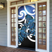 Piwakawaka New Zealand Matariki Door Cover Maori New Year Silver Fern Blue Galaxy LT14 - Polynesian Pride
