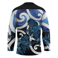 Piwakawaka New Zealand Matariki Hockey Jersey Maori New Year Silver Fern Blue Galaxy LT14 - Polynesian Pride