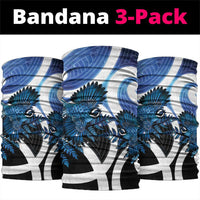 Piwakawaka New Zealand Matariki Neck Gaiter Maori New Year Silver Fern Blue Galaxy LT14 package One Size: 25*50cm Blue - Polynesian Pride