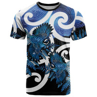 Piwakawaka New Zealand Matariki T Shirt Maori New Year Silver Fern Blue Galaxy LT14 Blue - Polynesian Pride