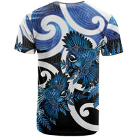 Piwakawaka New Zealand Matariki T Shirt Maori New Year Silver Fern Blue Galaxy LT14 - Polynesian Pride