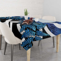 Piwakawaka New Zealand Matariki Tablecloth Maori New Year Silver Fern Blue Galaxy