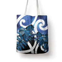 Piwakawaka New Zealand Matariki Tote Bag Maori New Year Silver Fern Blue Galaxy