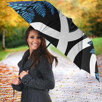 Piwakawaka New Zealand Matariki Umbrella Maori New Year Silver Fern Blue Galaxy