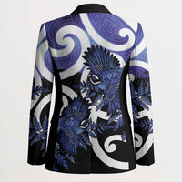 Piwakawaka New Zealand Matariki Blazer Maori New Year Silver Fern Purple Galaxy