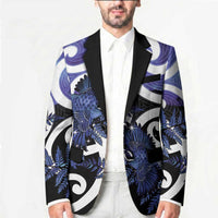 Piwakawaka New Zealand Matariki Blazer Maori New Year Silver Fern Purple Galaxy