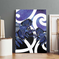 Piwakawaka New Zealand Matariki Canvas Wall Art Maori New Year Silver Fern Purple Galaxy LT14 - Polynesian Pride