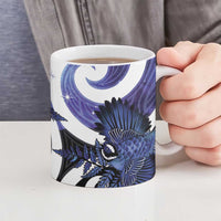 Piwakawaka New Zealand Matariki Ceramic Mug Maori New Year Silver Fern Purple Galaxy LT14 - Polynesian Pride