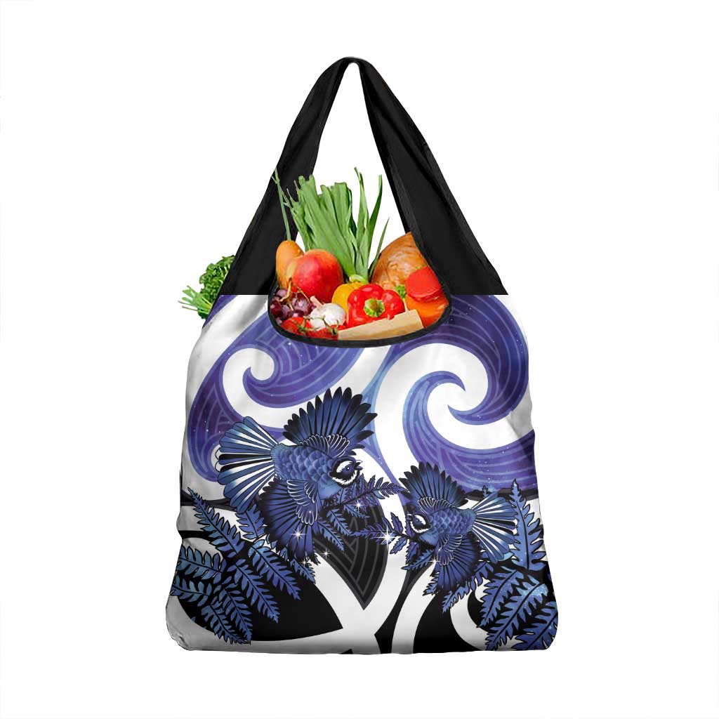Piwakawaka New Zealand Matariki Grocery Bag Maori New Year Silver Fern Purple Galaxy LT14 1-pack One Size Purple - Polynesian Pride
